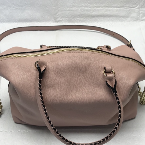 VICTORIA'S SECRET  Slouchy Satchel Tote & WALLET Pink Chain Detail Crossbody NEW - Picture 3 of 8